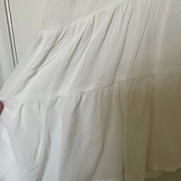 Urban Outfitters Tiered Babydoll Blouse Ivory S - Picture 5 of 5